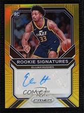 2020-21 Panini Prizm Rookie Signatures Gold 1/10 Elijah Hughes #RS-EHS Auto ob9