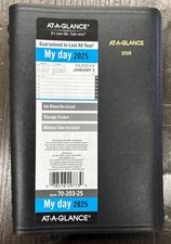 2025 At-A-Glance 70-203-05 24-Hour Daily Appointment Book, 5 x 8"