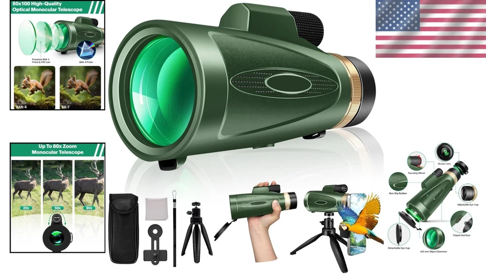 High Power Telescope 80x100 HD for Bird Watching & Hiking - Image 2 of 4