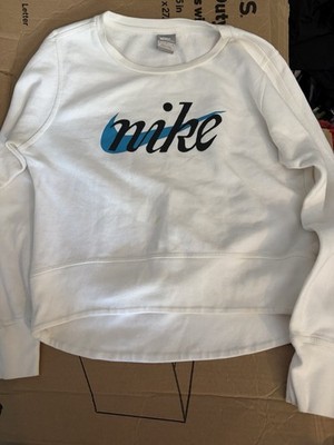 NIKE CREWNECK SCRIPT LOGO PULLOVER SWEATSHIRT - WOMEN S MEDIUM
