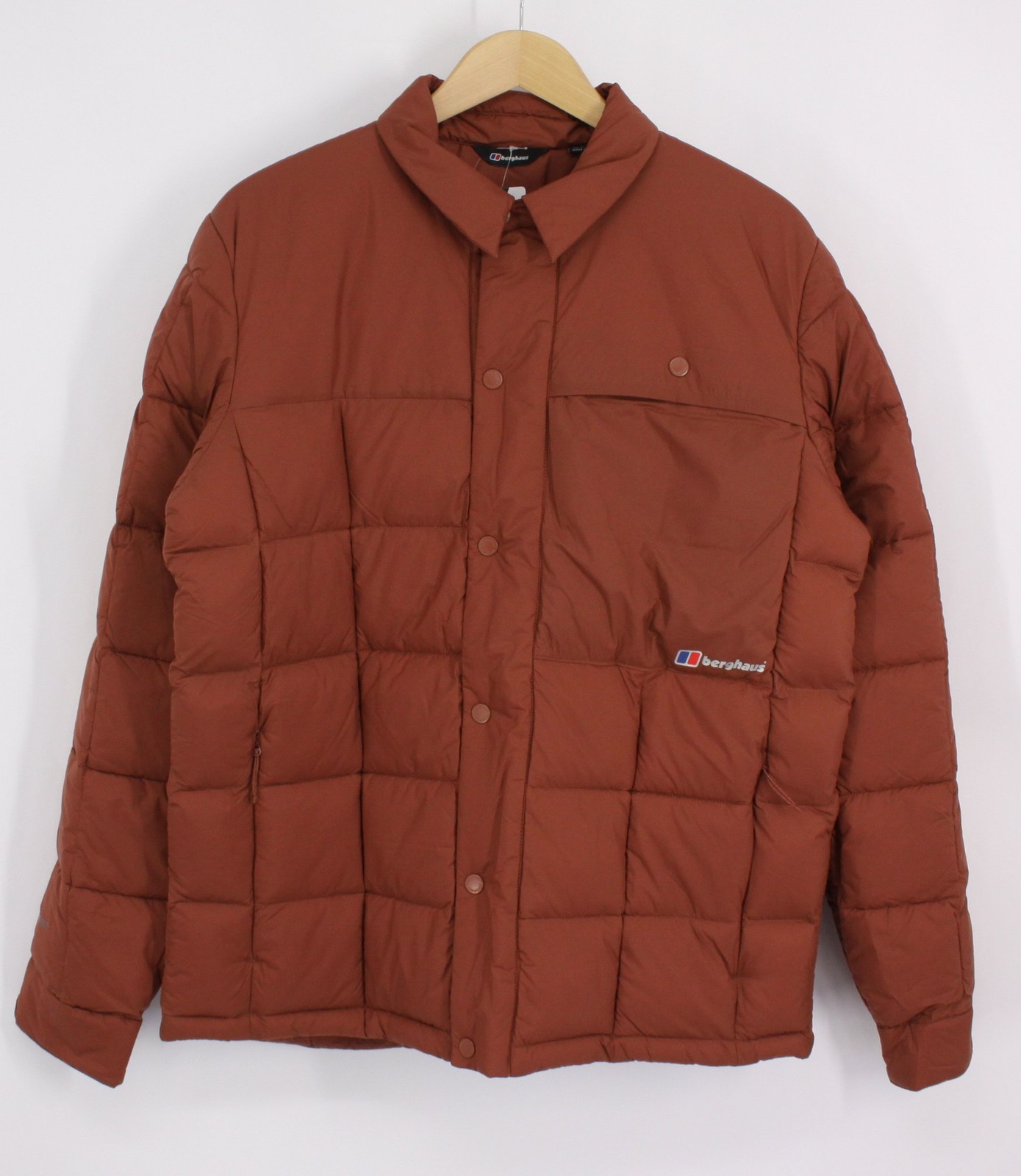BERGHAUS MENS NOLLAN INSULATED SHIRT JACKET SAMPLE SIZE L DKRED RRP £140 IB - second product detail image
