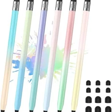 6PCS Stylus Pen Touch Screen Rubber Tip Styluses For iPad Tablet Android Phone