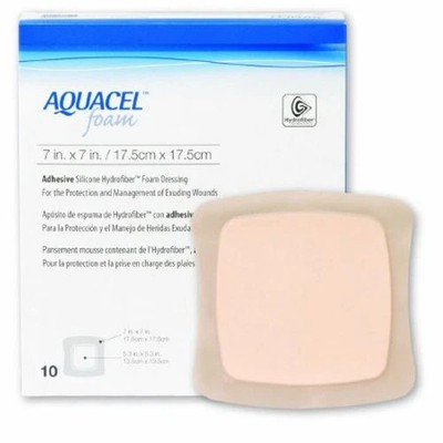 Silicone Foam Dressing Aquacel  7 X 7 Inch Square Silic