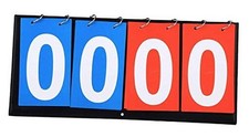 4-Digital Portable Table Top Scoreboard Flipper, Multi Sports Score Flip