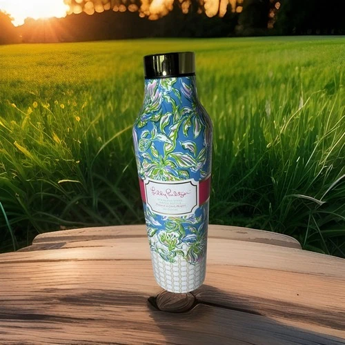 Lilly Pulitzer Stainless Steel Water Bottle Chick Magnet 29 Oz Insulated Lid