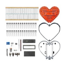 Soldering Practice Kit, Heart Shaped LED Light Soldering Project RGB LED4575