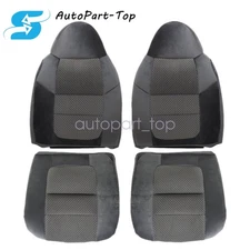 For 2001 Ford F250 F350 XLT Crew-Cab Driver & Passenger Cloth Seat Covers Gray