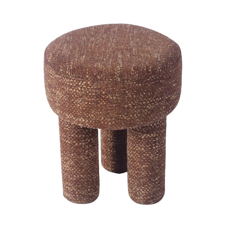 Pemberly Row Handmade Transitional Sedona Brown Knubby Stool - Image 2 of 4