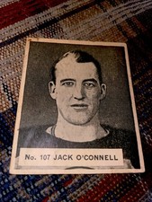1937 WWG JACK O’CONNELL AHL NHL HOCKEY CARD WORLD WIDE GUM QUEBEC ACES AHL QMJHL