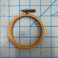 Lot of 5 Vintage 3 Inch Wooden Embroidery Hoops Round Small Mini Bulk Craft Set