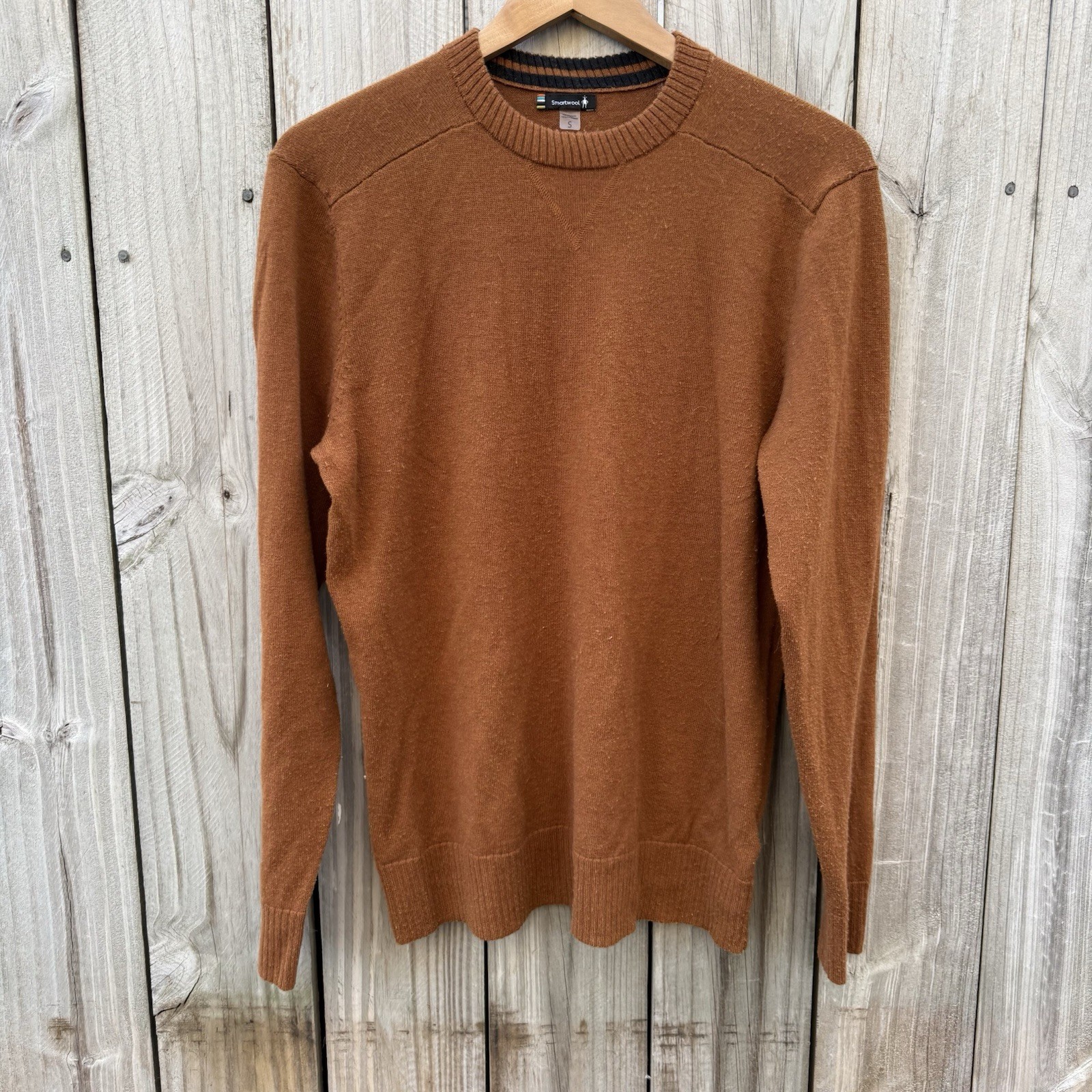 Small Rust Orange Smartwool Base Layer Sweater Po… - image 1