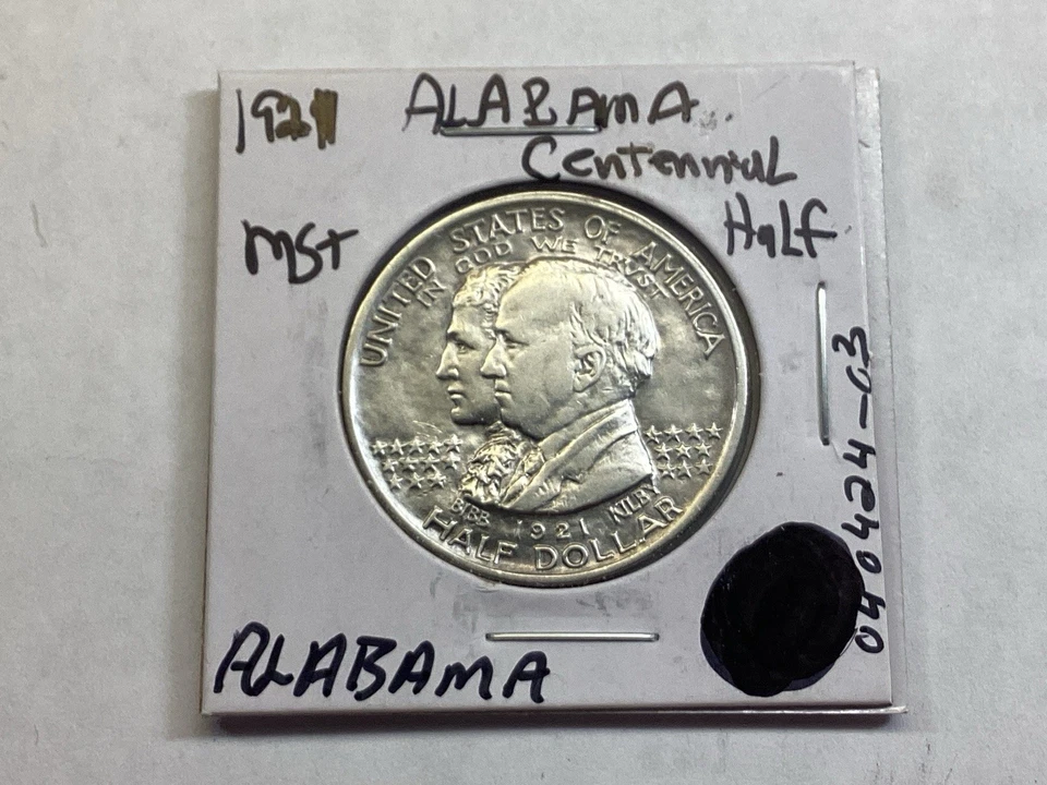 1921 Alabama Centennial Commemorative Silver Half Dollar US Coin 040424 03tkk - Image 3 of 4