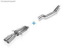  Komplettanlage ab Kat Opel Astra G Coupe u. Cabrio Turbo 2x80mm rund