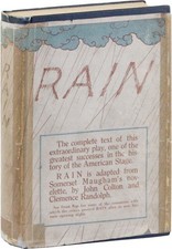 John Colton- Rain: A Play in Three Acts (1923)1st Edition/1st Printing- VG+/G DJ