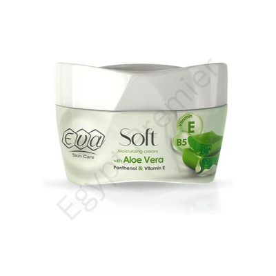 Eva Soft Moisturizing Cream with Aloe Vera, Panthenol & Vitamin E ,170g 1 Pack