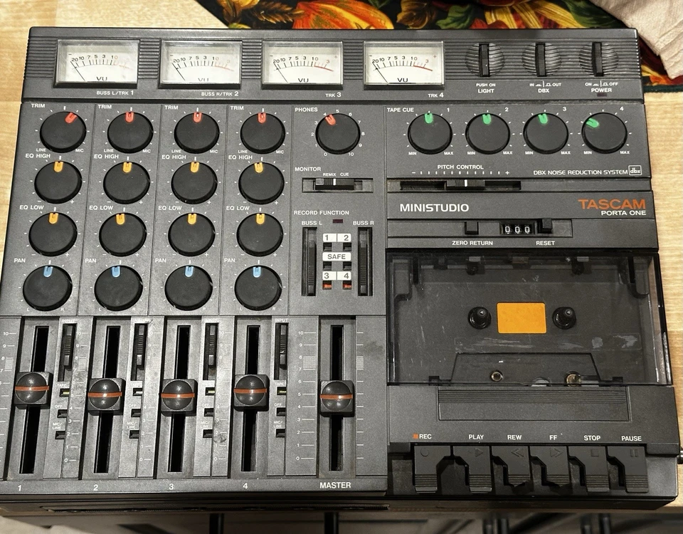 Vintage Analog Tascam Porta One Mini Studio 4 Track Cassette Recorder -For Parts-