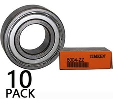  Qty. 10 TIMKEN 6004-ZZ High Quality Two Side Sealed Ball Bearings 20X42X12MM