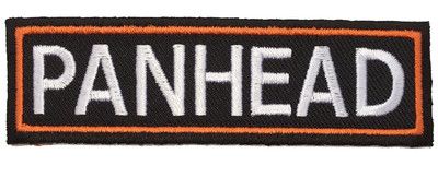 PANHEAD EMBROIDERED IRON ON 3.5 INCH MC PAN HEAD BIKER PATCH