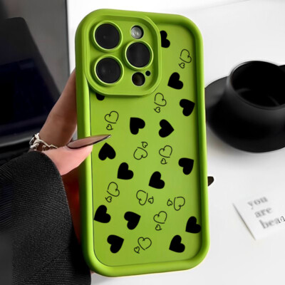 Silikon Stoßfest Case Cover Handyhülle Herz Für iPhone 16 Pro Max 15 14 13 12 11