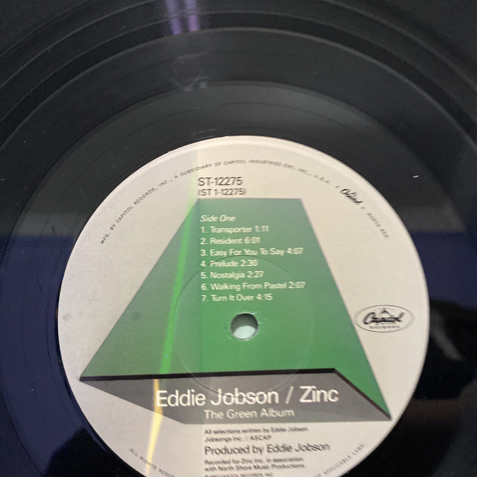 EDDIE JOBSONZINC (THE GREEN ALBUM) 1983 CAPITOL RECORDS LP ST12275