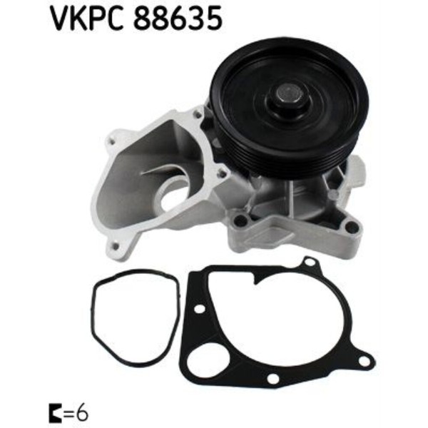 SKF Wasserpumpe KüHlmittelpumpe FüR BMW 3Er Touring E46 E91 E90 X3 E83 E87 E81-image