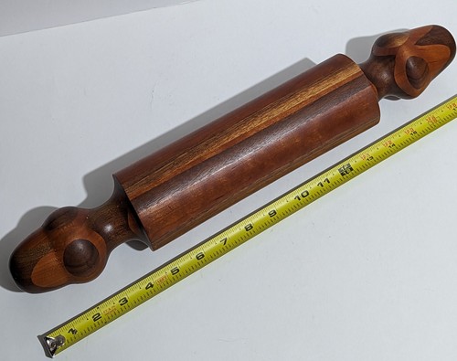 Rotolo Rovere Noce Nero Acero 18” Vintage Artigianale Bellissime Utensili Cucina - Foto 6 di 13