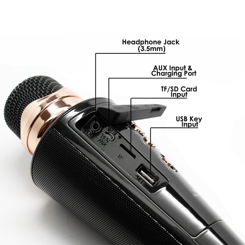Microphone sans fil Karaoké Pro + haut-parleur (changeur de voix, mode instrumental) - Photo 6 sur 6