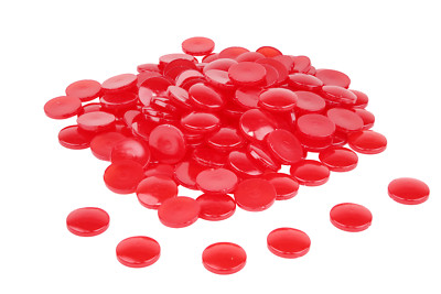 WISSNER  100 Muggelsteine rot ø 20 mm,Nuggets aus RE-Plastic, Bruchsicher