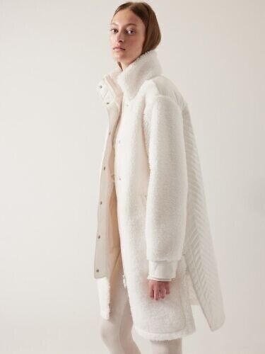 ATHLETA Cozy Sherpa Coat | Magnolia White Jacket sz 1X #464611 NWT - Picture 3 of 4