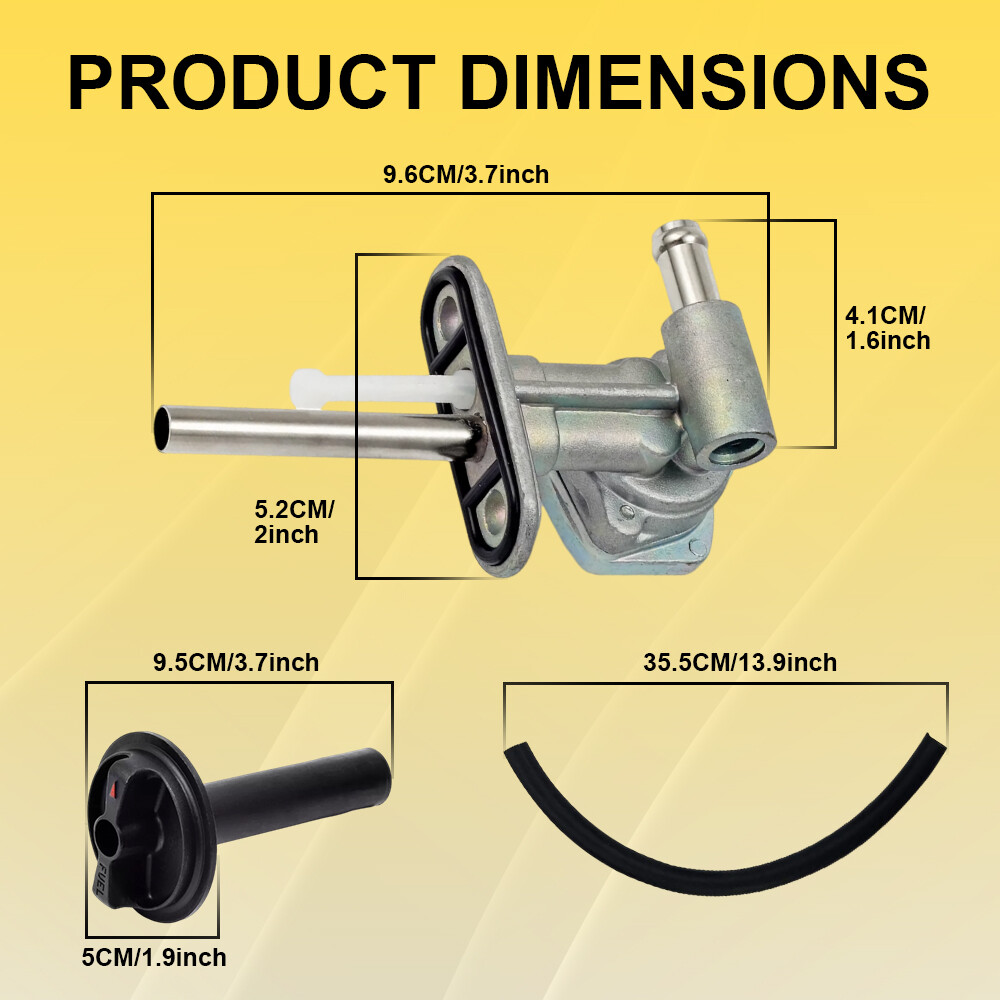 AUXITO Fuel Petcock Valve For 2000-2006 Yamaha Kodiak 400 & 450 4x4 - Off/On/Reserve