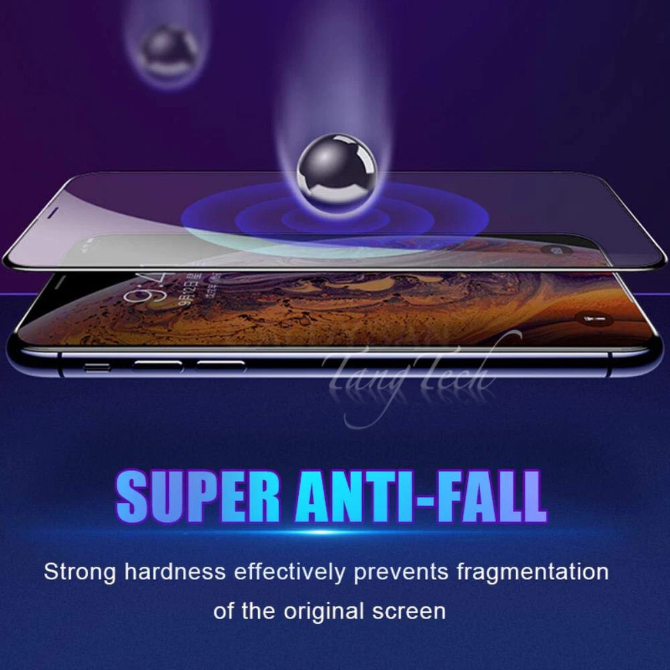 Protector de pantalla de vidrio templado con cubierta completa para iPhone XS XR 11-16 Pro Max 20D Foto 4 de 4