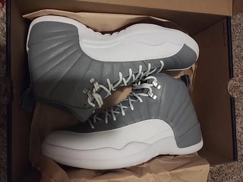 Jordan 12 Retro, *Stealth* Grey/White, brand new, size 12