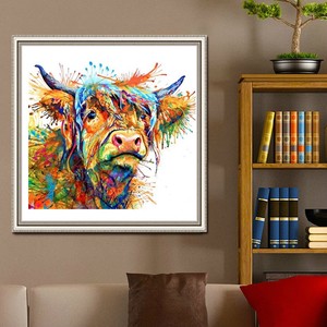 Abstract Cow Canvas Wall Painting Art Living Room Home Decor