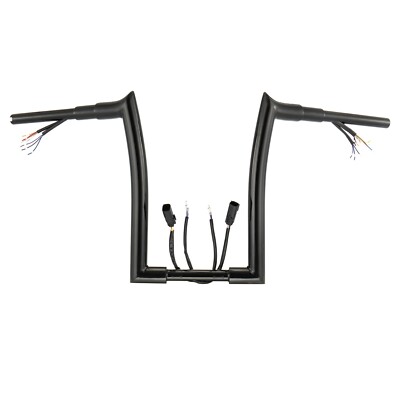 Prewired 14'' Ape Hanger Bar for Harley Dyna Fat Street Bob Super Glide 2007-2013