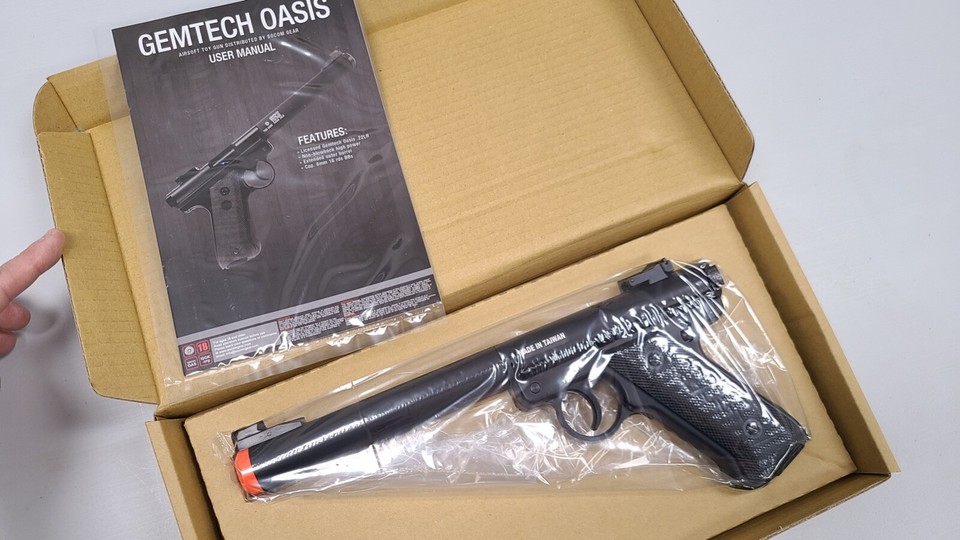 Gear Gemtech High Power 400 FPS Oasis Airsoft Gas Pistol Black