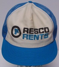 Vintage 1980s RESCO RENTS GREENSBORO NORTH CAROLINA Snapback Trucker Hat Cap USA