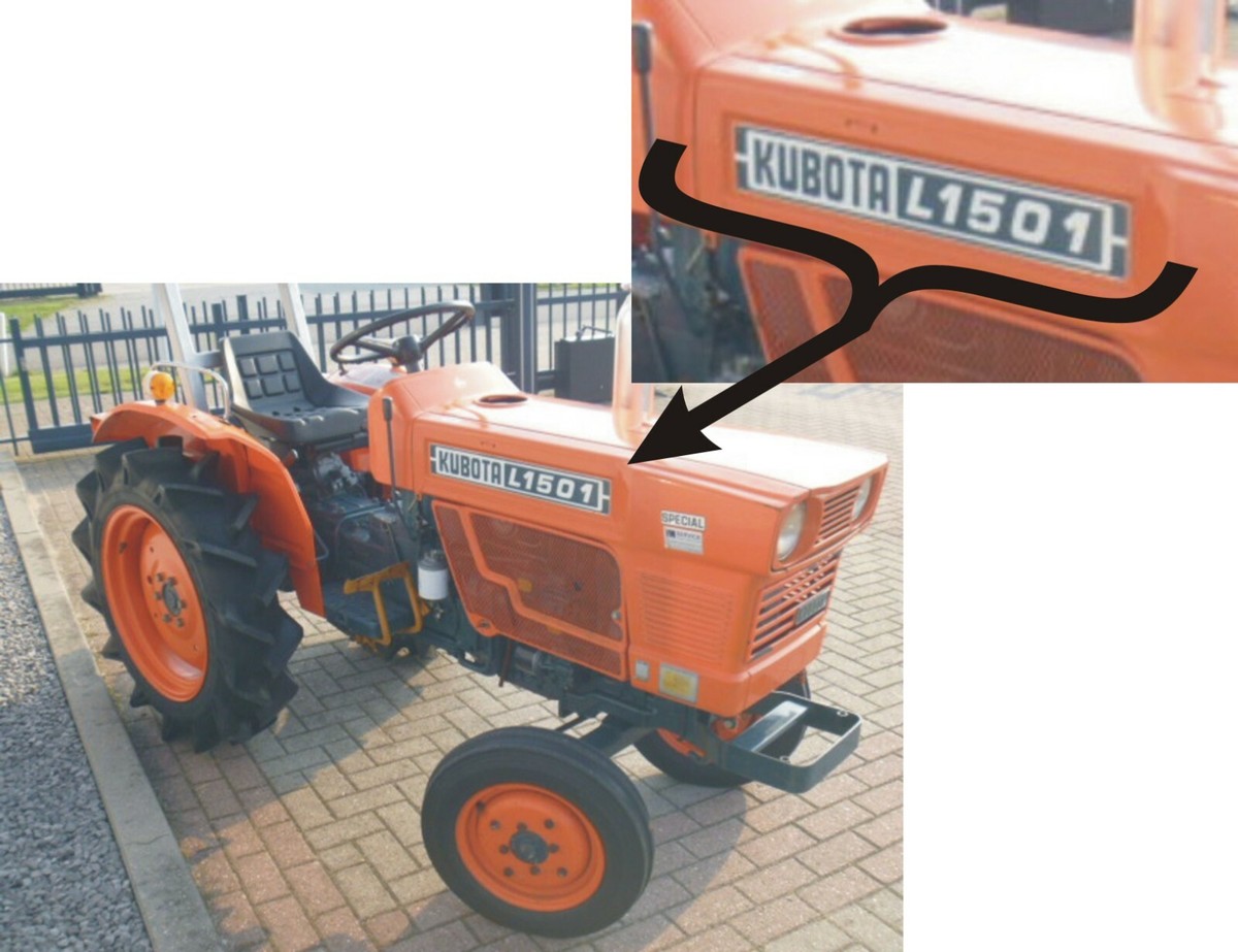 KUBOTA L1501 Quality Reproduction Hood Decal Set - For KUBOTA 