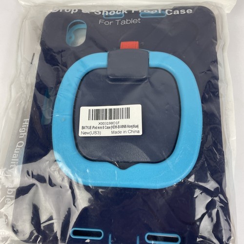 Drop And Shock Proof Case For Tablet Navy Blue And Sky Blue w Stand/Hook Strap + - Picture 3 of 8