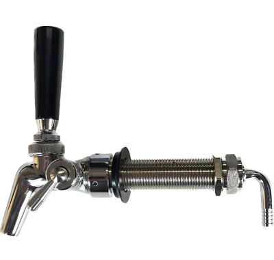 Bierzapfhahn Durchflussregler Einsteller 9 cm Schaft 7 mm Widerhaken Wasserhahn Homebrew Hausbar