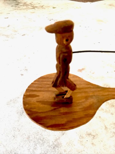 Vintage Wooden Hinged Dancing Man Paddle Toy - Picture 7 of 9