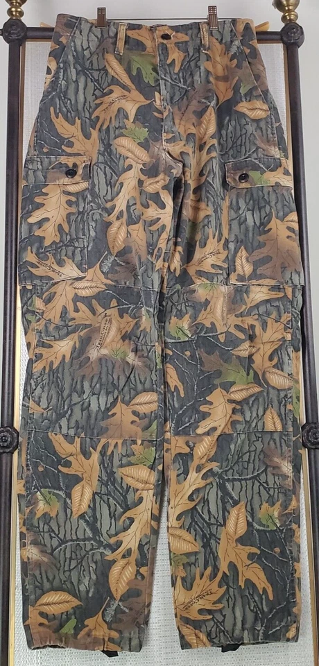 VTG CABELAS Sz Large Mens Camo Hunting Set Jacket Pants Made in USA Cotton/Poly - Image 3 of 4