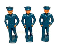 Vintage Lead Toys - Grey Iron Officers - 3 pcs.