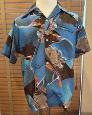 VTG 60s HAWAII NEI Abstract Hawaiian Shirt Size M.            P18517