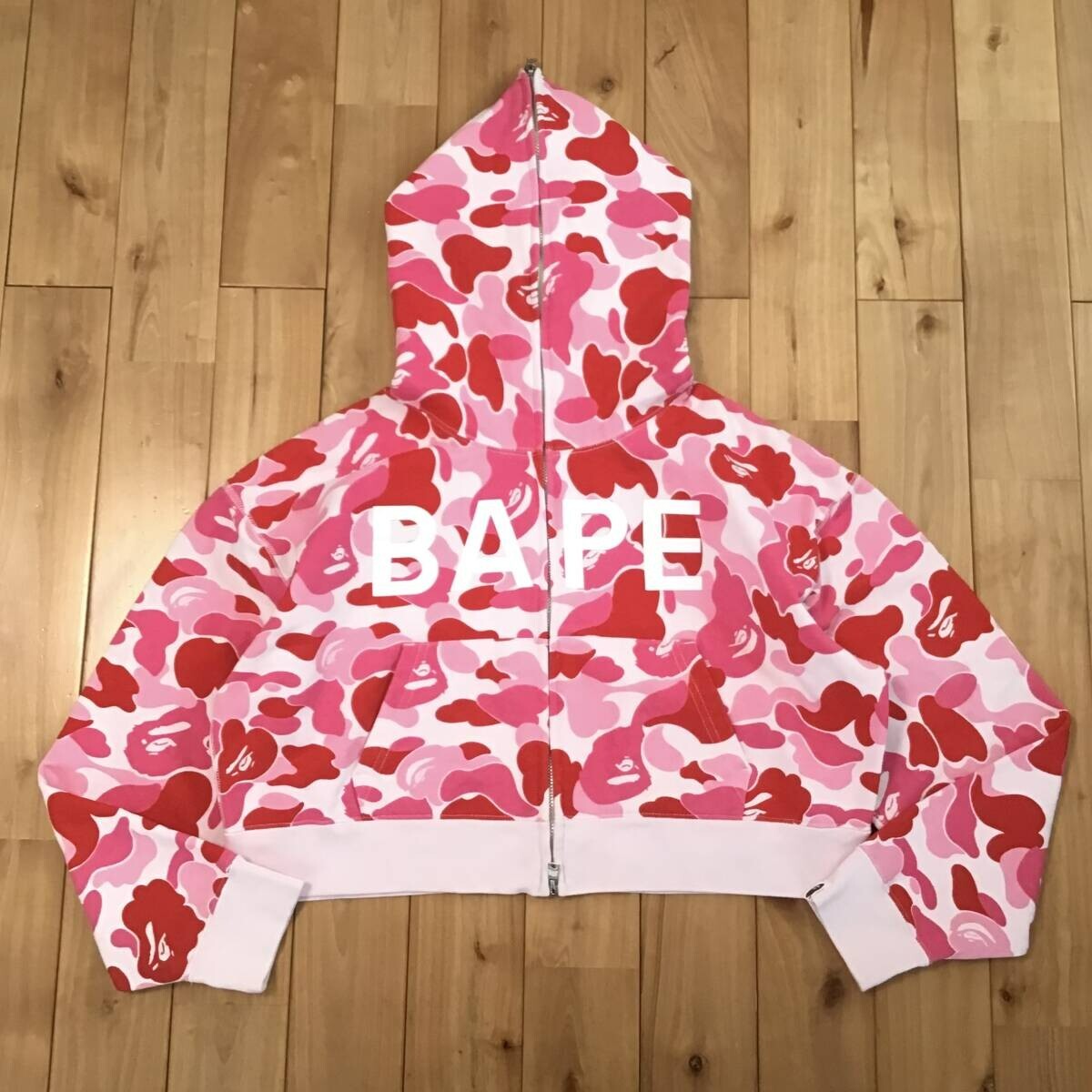 BAPE ABC camo Pink short full zip hoodie Women's A Bathing Ape