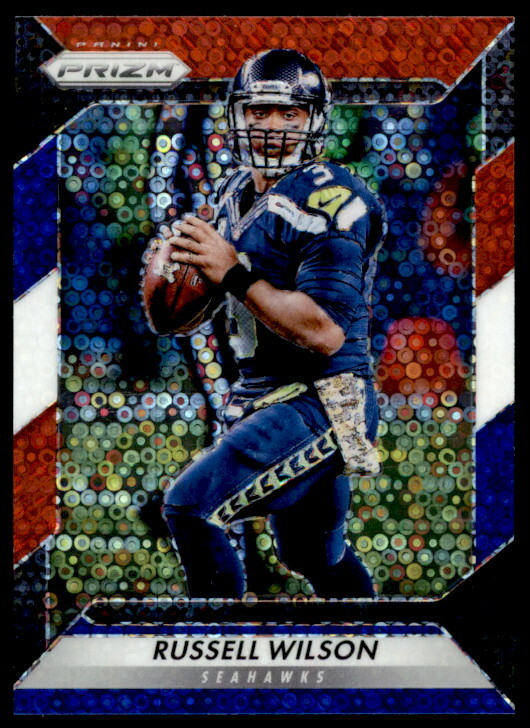 2016 Panini Prizm Russell Wilson Red White & Blue Prizm