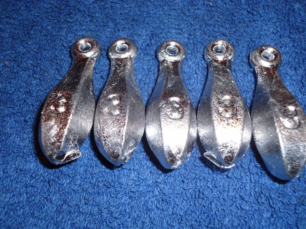OZ BANK SINKERS LEAD FISHING WEIGHTS FREE SHIPPING