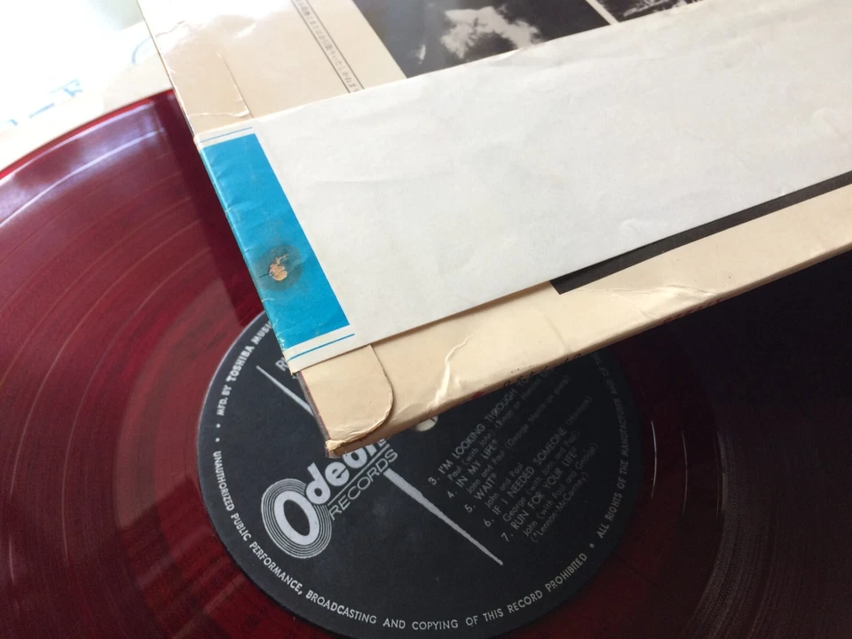 The Beatles «РЕЗИНОВАЯ ДУША» с КРАСНЫМ ВОСКОМ OBI ЯПОНИЯ 1-й ПРЕСС ODEON LP OP-7450 - Изображение 4 из 4