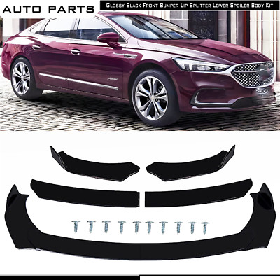 For Buick LaCrosse Regal Front Bumper Lip Bod Kit Spoiler Splitter Gloss Black