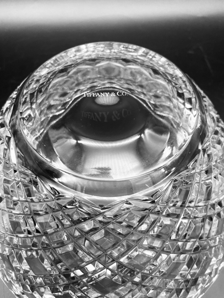 ティファニークリスタルオーバルボウル Large Tiffany & Co Crystal Diamond Cut Glass Bowl | eBay