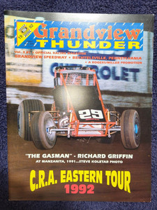 1992 Grandview Speedway Thunder Wingless Sprint Series Racing Magazine Program